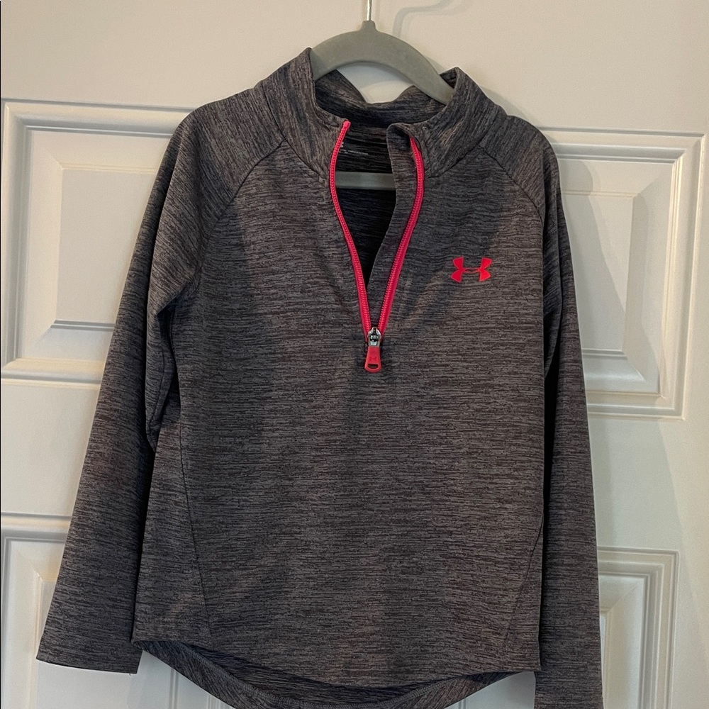 Under Armour Charcoal and Neon Pink Pullover